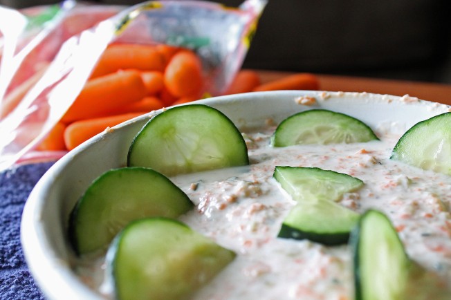 Carrot Cucumber and Nut Yogurt Dip 5--010713