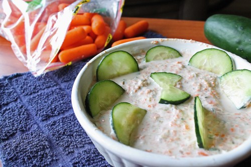Carrot Cucumber and Nut Yogurt Dip 6--010713