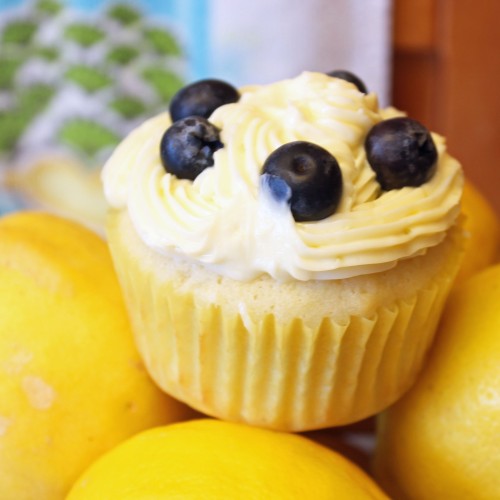 Summer Lemon Blueberry Cupcakes with Lemon Cream Cheese Frosting 7--082413