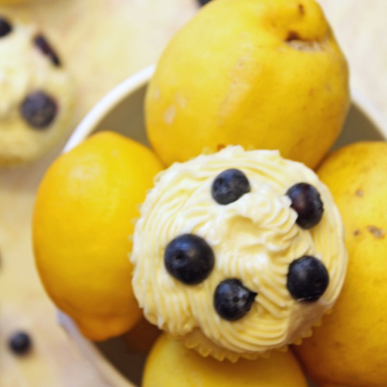 Summer Lemon Blueberry Cupcakes with Lemon Cream Cheese Frosting 8-082413
